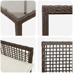 vidaXL Ensemble de salle à manger de jardin 9 pièces en poly rattan brun