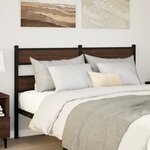 vidaXL Tête de lit chêne marron 140 cm acier et bois d'ingénierie