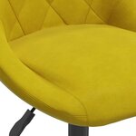 vidaXL Chaises à manger pivotantes lot de 2 jaune moutarde velours
