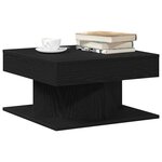 vidaXL Table basse Chêne noir 57 x 57 x 30 cm Bois d'ingénierie