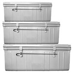 Set de 3 malles en acier habitat 80 - 90 et 100 cm