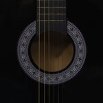 vidaXL Jeu de guitare classique pour débutants 8 Pièces Noir 3/4 36"