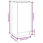 vidaXL Buffets 2 Pièces Sonoma gris 30x30x70 cm Bois d'ingénierie