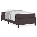 vidaXL Lit à ressorts Marron 80 x 200 cm Tissu  Bois Engineered