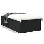 vidaXL Cadre de lit sans matelas noir 100x200 cm