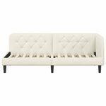 vidaXL Cadre de lit d'angle avec tête de lit Crème 80 x 200 cm Velours