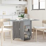 vidaXL Table à dîner 115 x 70 x 75 cm Bois d'ingénierie Sonoma gris