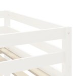vidaXL Lit mezzanine enfants échelle blanc 80x200 cm bois pin massif