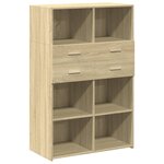 vidaXL Buffet haut chêne sonoma 80x42 5x124 cm bois d'ingénierie