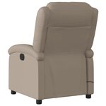 vidaXL Fauteuil de massage inclinable électrique cappuccino similicuir