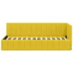 vidaXL Cadre de lit d'angle Jaune 80 cm x 200 cm tissu
