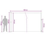 vidaXL Store latéral rétractable 100  polyester fer acier