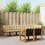 vidaXL Ensemble de canapés d'extérieur 8 Pièces Naturel et Beige
