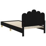 vidaXL Cadre de lit pour enfants avec tête de lit Noir 90 x 200 cm