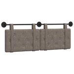 vidaXL Tête de lit suspendue Gris PU antique