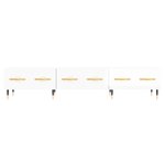 vidaXL Meuble TV blanc brillant 150x36x30 cm bois d'ingénierie