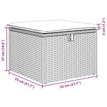 vidaXL Ensemble de Canapés avec coussin Gris clair polyrotin