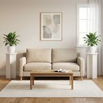 vidaXL Support de Plante 2 Pièces Blanc brillant Ø40 x 100 cm
