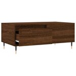 vidaXL Table basse Chêne marron 90x50x36 5 cm Bois d'ingénierie