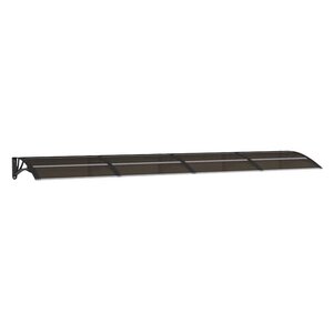 vidaXL Auvent de porte Noir 350x75 cm Polycarbonate