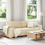 Canapé 3 places vidaXL crème 180 cm en tissu