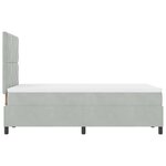 Lit box spring vidaXL avec matelas et lumière LED Gris clair 120x190 cm Velours