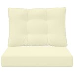 vidaXL Coussin de canapé d'extérieur 2 Pièces Crème Polyester