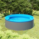 vidaXL Piscine à éclaboussures 350x90 cm Gris