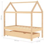 vidaXL Cadre de lit d'enfant avec tiroir Bois de pin massif 70x140 cm
