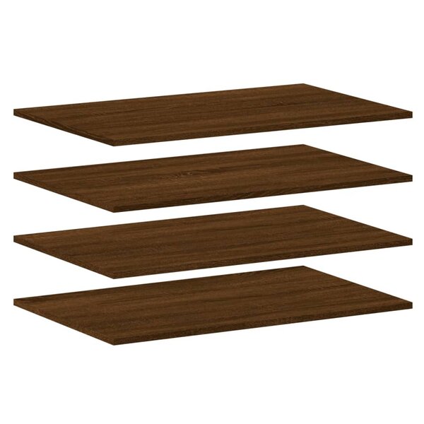 vidaXL Étagères murales 4 Pièces chêne marron 80x50x1 5cm bois ingénierie