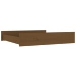 vidaXL Tiroirs de lit 2 Pièces Marron miel Bois de pin massif