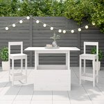 vidaXL Table de jardin blanc 100x50x75 cm bois massif de pin
