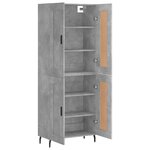 vidaXL Buffet haut Gris béton 69 5x34x180 cm Bois d'ingénierie