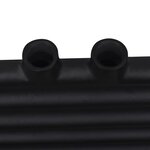 vidaXL Sèche-serviettes eau chaude à rails droits noir 600x1160 mm