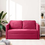 vidaXL Canapé-lit 2 en 1 rouge bordeaux 122x204x55 cm velours