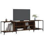 vidaXL Meuble TV chêne marron 203x37x50 cm bois d'ingénierie