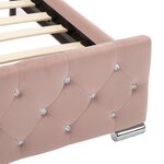 vidaXL Cadre de lit Rose Velours 160x200 cm