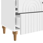 vidaXL Cabinet de chevet avec tiroir Blanc brillant 62 x 34 5 x 48 cm