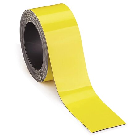 Étiquette magnétique en rouleau jaune 70 mm x5 m