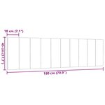 vidaXL Coussin de tête de lit Hanko noir 180 cm tissu