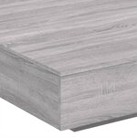 vidaXL Table basse avec lumières LED sonoma gris 100x100x31 cm