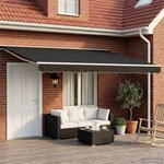 vidaXL Auvent rétractable électrique Noir 4 × 3 m