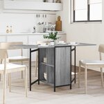 vidaXL Table à dîner 144 x 60 x 75 cm Bois d'ingénierie Sonoma gris