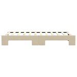 vidaXL Lit de jour avec lit gigogne crème 80x200 cm tissu