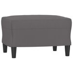 vidaXL Fauteuil avec repose-pied Gris 60 cm Similicuir