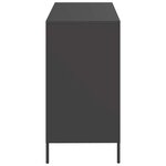 vidaXL Buffet noir 101 5x39x73 5 cm acier laminé à froid
