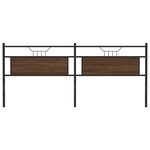 vidaXL Tête de lit chêne marron 200 cm bois d'ingénierie et acier