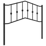vidaXL Tête de lit de remplacement métal noir 100 cm