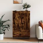 vidaXL Buffet haut chêne fumé 69 5x31x115 cm bois d'ingénierie
