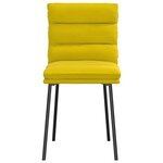 vidaXL Chaises à manger lot de 6 jaune velours